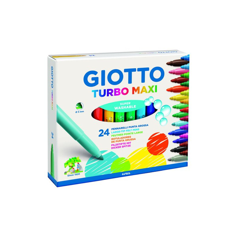 Rotuladores Giotto Turbo Maxi estuche de 24