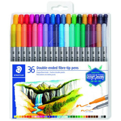 Rotuladores Staedtler Design Journey doble punta estuche de 36