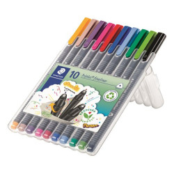 Rotuladores Staedtler Triplus Fineliner estuche de 10 colores