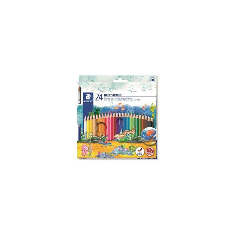 Lápices acuarelables Staedtler Noris Club estuche de 24