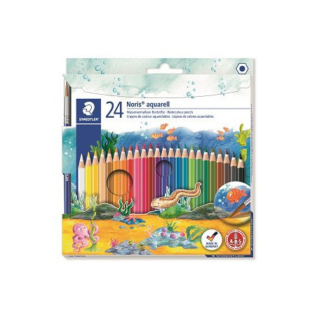 Lápices acuarelables Staedtler Noris Club estuche de 24