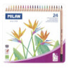 Lápices de colores Milan en caja metálica de 24