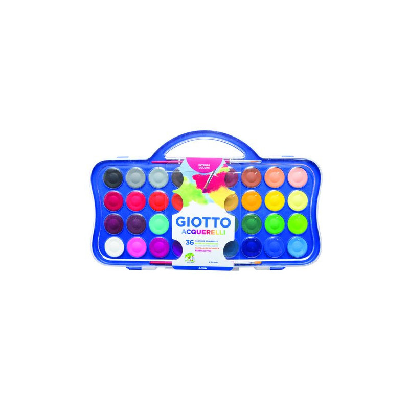 Acuarelas Giotto estuche de 36 colores con 2 pinceles