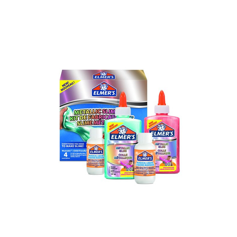 Kit de slime Elmer's colores metálicos