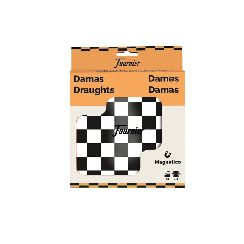 Damas magnéticas de viaje Fournier 16 cm