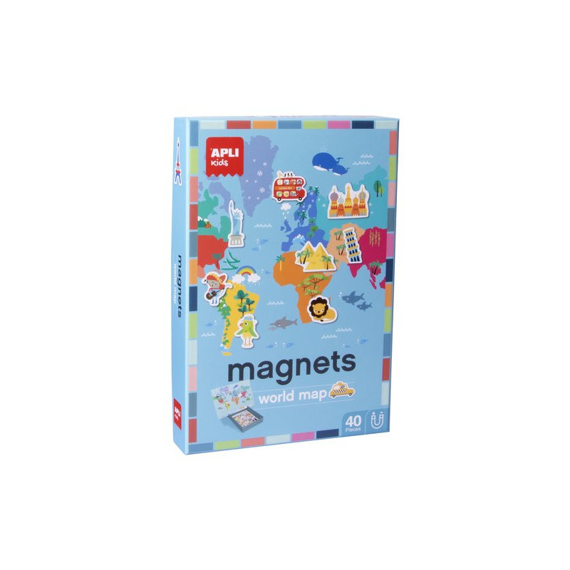 Juego magnético Apli Kids Mapamundi 40 piezas