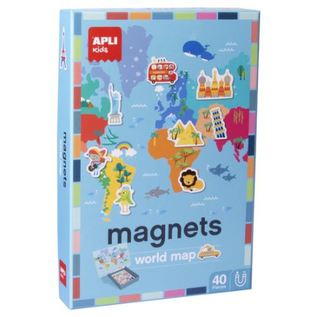 Juego magnético Apli Kids Mapamundi 40 piezas