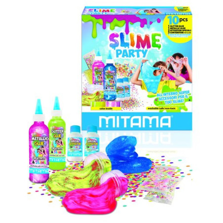Kit Mitama Super Slime Party 10 piezas