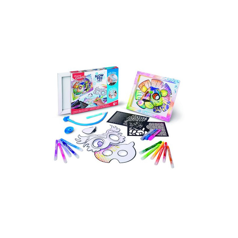 Kit aerógrafo soplador Maped con hilos
