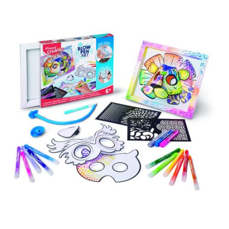Kit aerógrafo soplador Maped con hilos