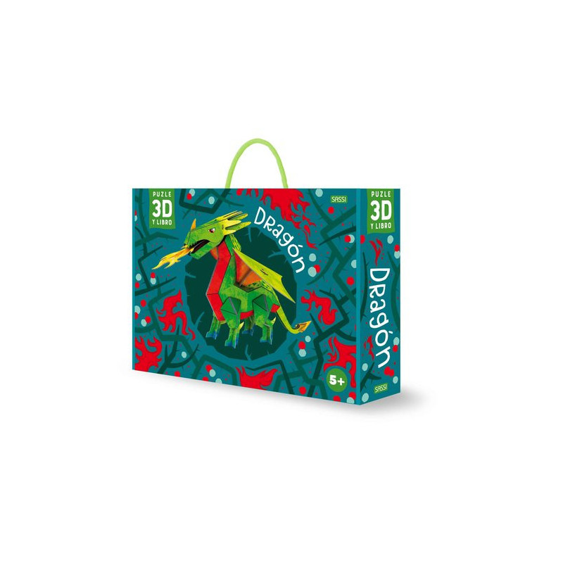 Puzle 3D y libro Manolito Books Dragón 55 piezas