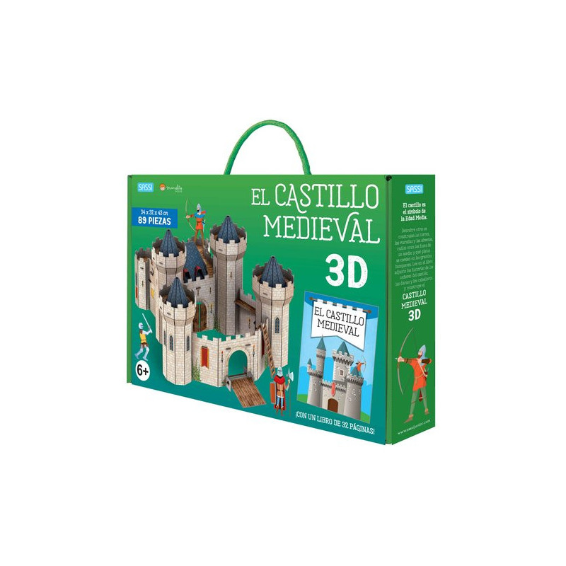 Puzle 3D y libro Manolito Books El castillo medieval 89 piezas