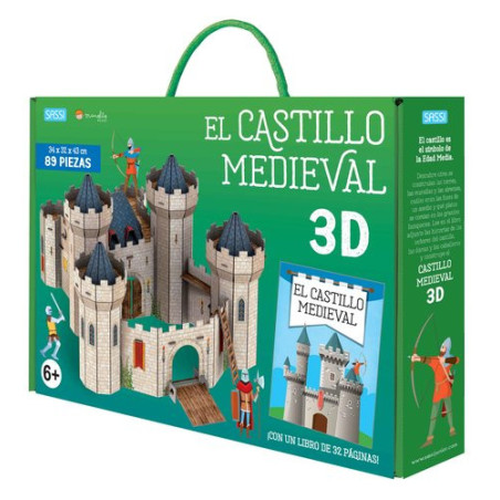 Puzle 3D y libro Manolito Books El castillo medieval 89 piezas
