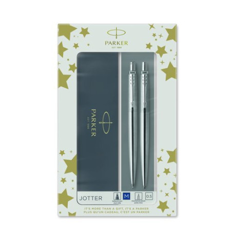 Estuche Parker Jotter bolígrafo y portaminas de acero