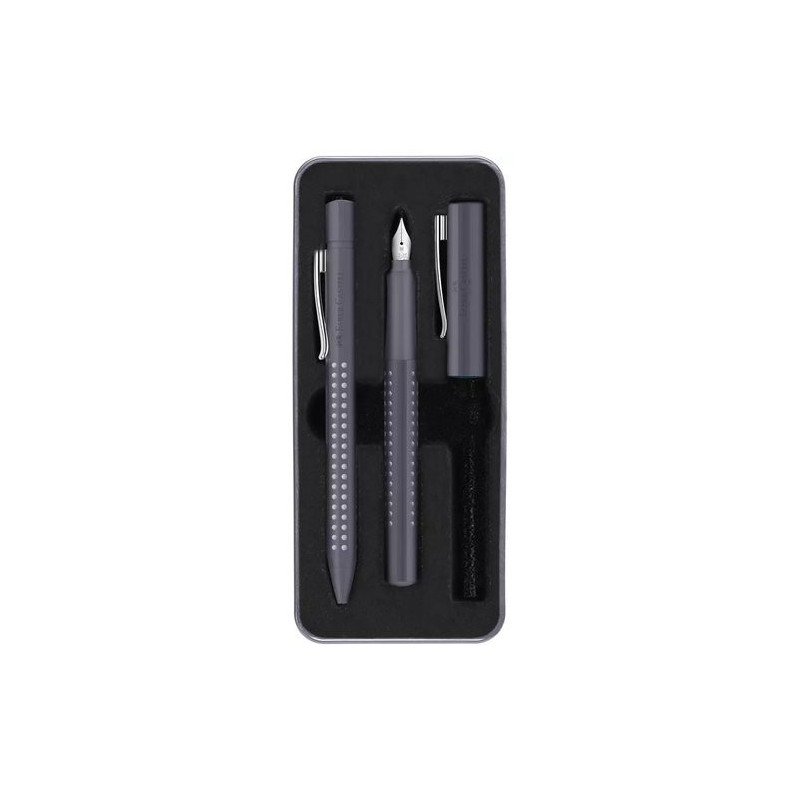 Juego Faber-Castell Grip 2010 bolígrafo y pluma gris