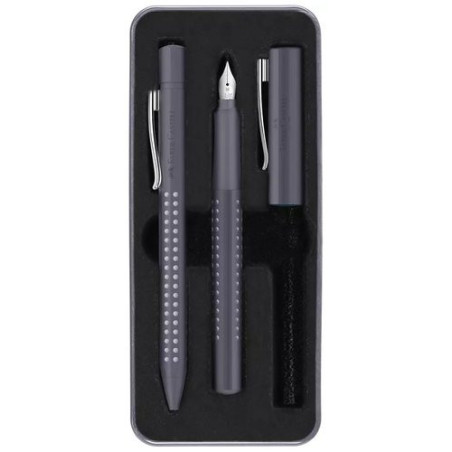 Juego Faber-Castell Grip 2010 bolígrafo y pluma gris