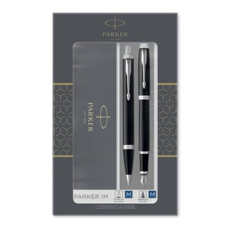 Estuche Parker IM bolígrafo y pluma negro