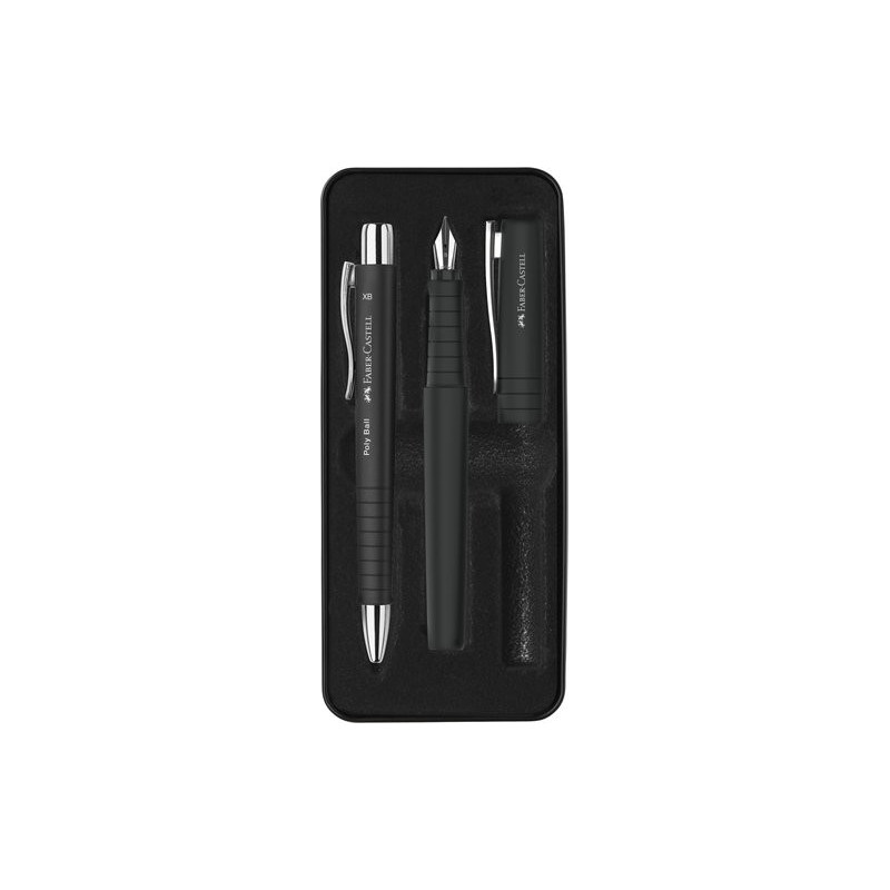 Juego Faber-Castell Poly Pen bolígrafo y pluma negro